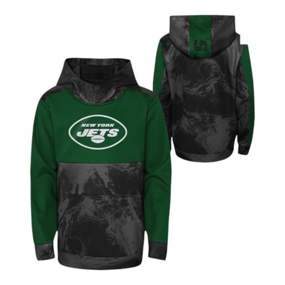 NFL New York Jets Green and Black Pullover Hoodie for Kids
